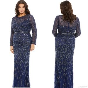 Mac Duggal Jewel Long Sleeves Evening Dress